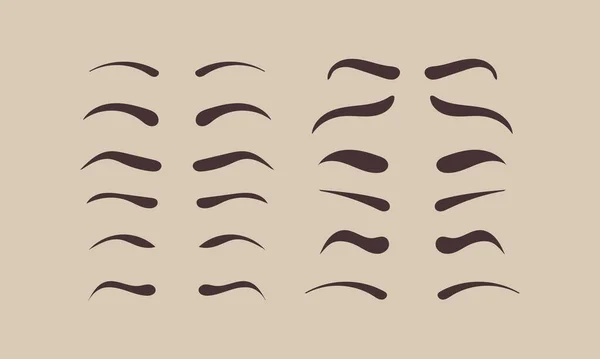 Diverses formes de sourcils . — Image vectorielle