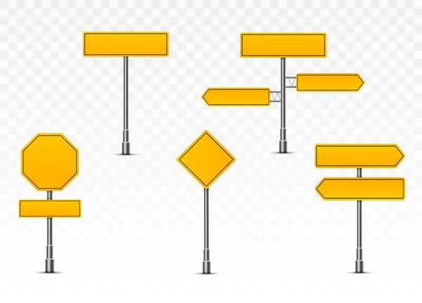Жовті вуличні знаки . — стоковий вектор