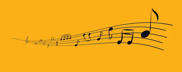 Notas musicais Doodle. — Vetor de Stock