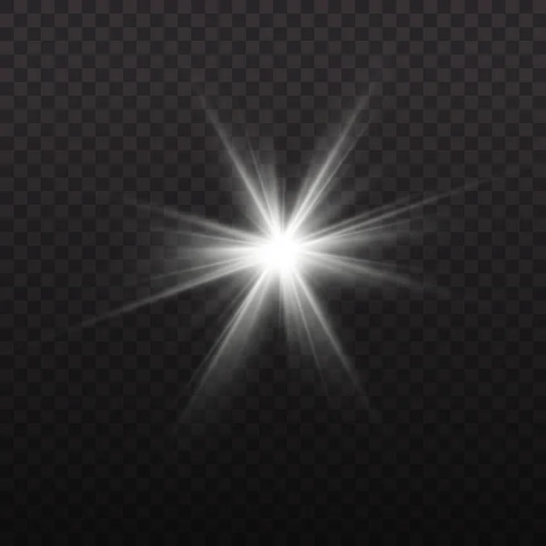 Étoiles blanches brillantes . — Image vectorielle