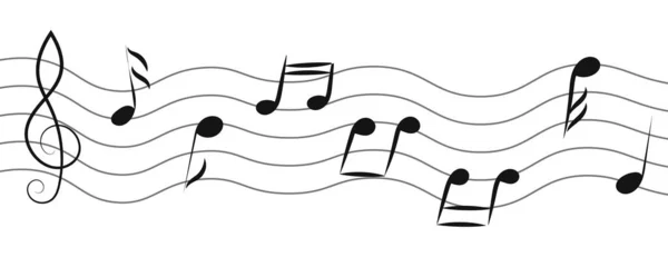 Doodle notes de musique. — Image vectorielle