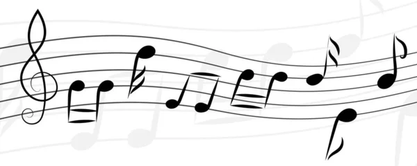 Doodle notas musicales. — Archivo Imágenes Vectoriales