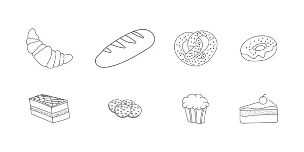 糖果、饼干、面包店. — 图库矢量图片