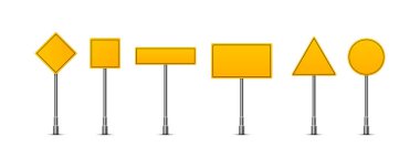 Sarı sokak işaretleri.