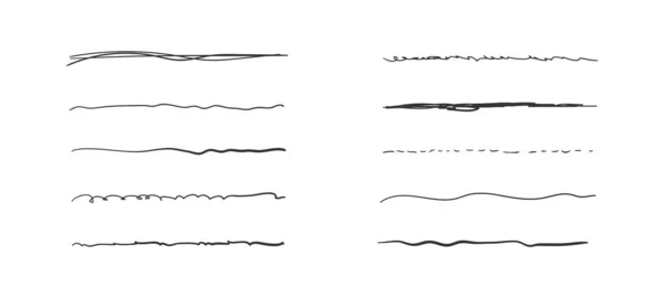Líneas horizontales onduladas. — Archivo Imágenes Vectoriales