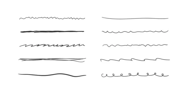 Linee orizzontali ondulate. — Vettoriale Stock