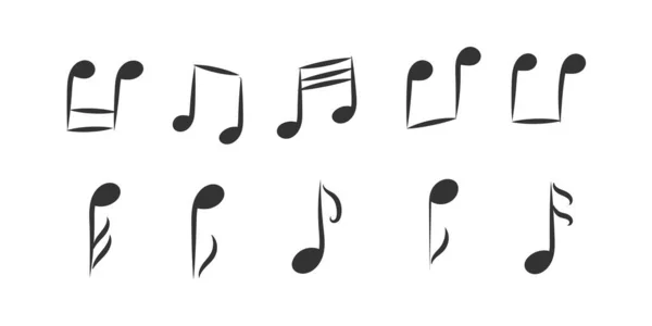 Doodle notas musicales. — Archivo Imágenes Vectoriales