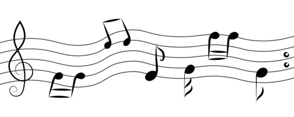 Музичні ноти Doodle . — стоковий вектор