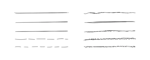 Líneas horizontales onduladas. — Vector de stock