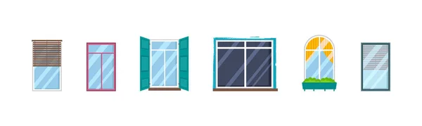 Kunststofffenster aus Glas. — Stockvektor