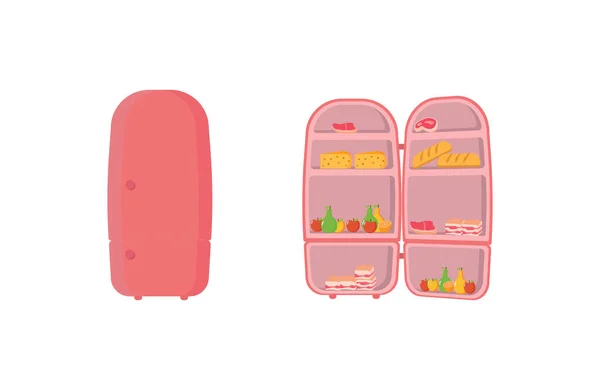 Ψυγείο με καταψύκτη. — Διανυσματικό Αρχείο