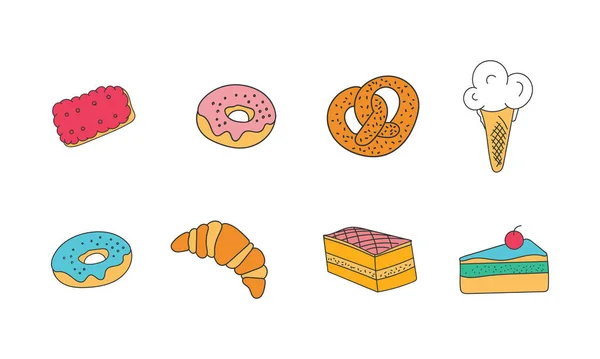 糖果、饼干、面包店. — 图库矢量图片