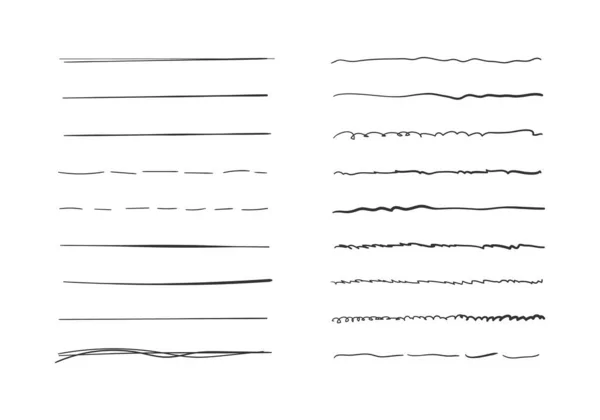 Vågiga horisontella linjer. — Stock vektor