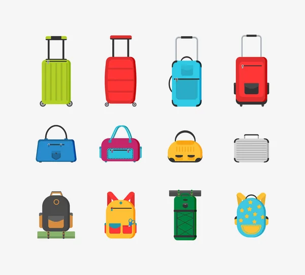 Різні типи багажу . — стоковий вектор