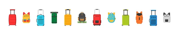 Diferentes tipos de bagagem . — Vetor de Stock