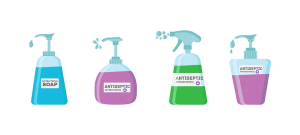 Soap, Antiseptic spray. — Stock Vector