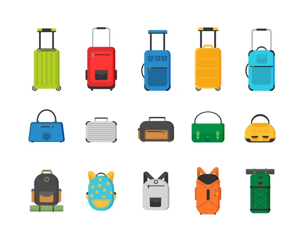 Різні типи багажу . — стоковий вектор