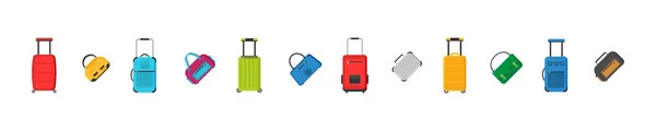 Různé typy zavazadel. — Stockový vektor