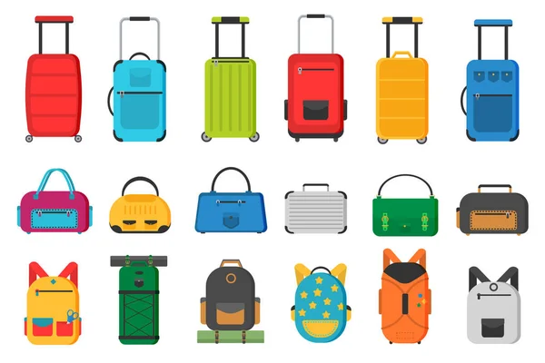 Verschiedene Arten von Gepäck. — Stockvektor