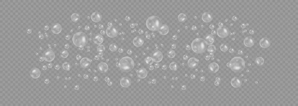 Transparent soap bubbles.