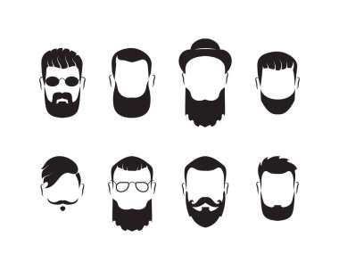 Sakallı adam yüzleri