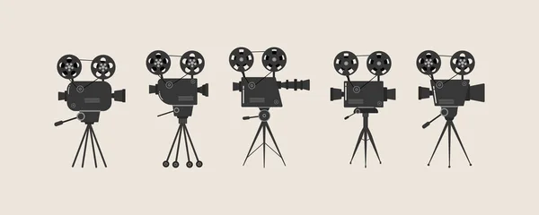 Набор кинопроекторов — стоковый вектор