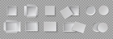 Beyaz hediye kutuları. 