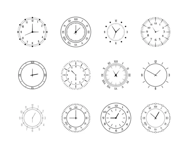 Horloges, montre visage . — Image vectorielle