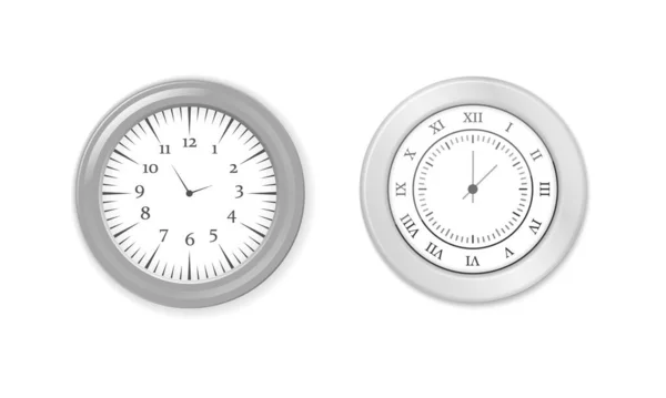 Σύγχρονα στρογγυλά ρολόγια. — Διανυσματικό Αρχείο