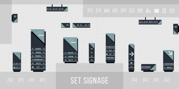 Conjunto de señalización . — Archivo Imágenes Vectoriales