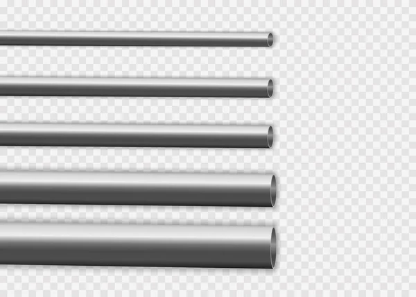 Tuyaux en acier, aluminium . — Image vectorielle