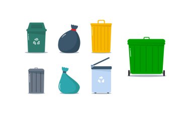 Renkli çöp kutuları.