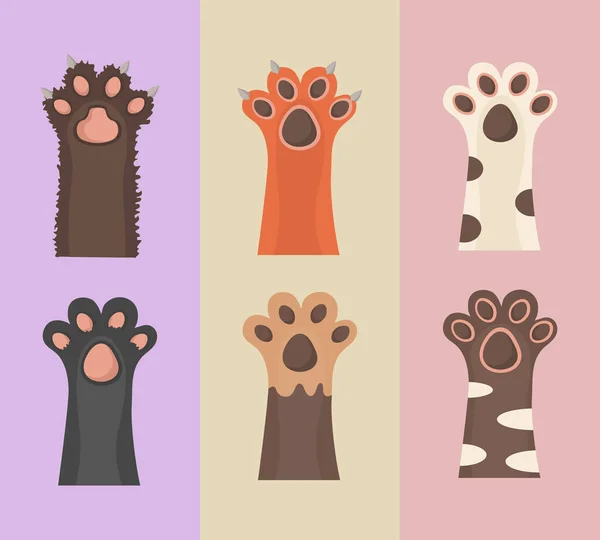 Paws up animals — Stock Vector