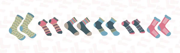 Nastavit módní ponožky. — Stockový vektor