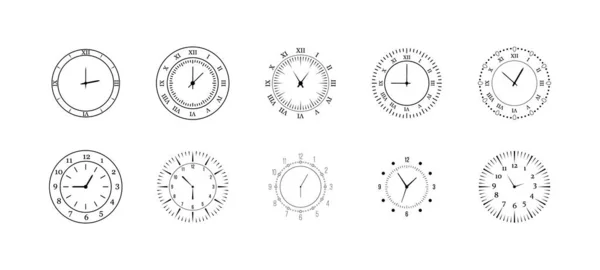 Horloges, montre visage . — Image vectorielle