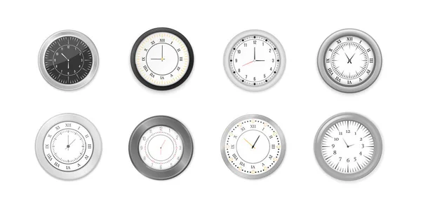 Moderne ronde klokken. — Stockvector