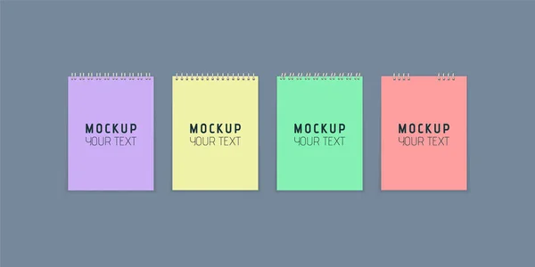 Set kleurrijke notebooks. — Stockvector