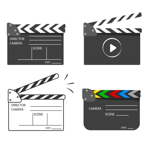 Set cinematografico clapboard. — Vettoriale Stock