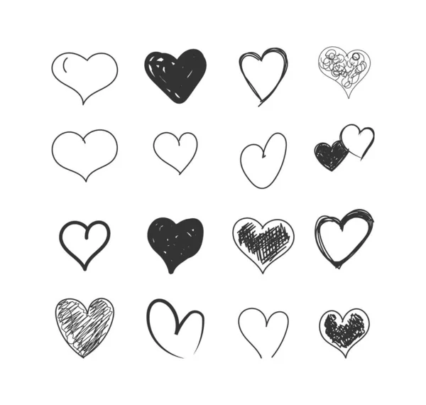 Различные образцы сердец. — стоковый вектор