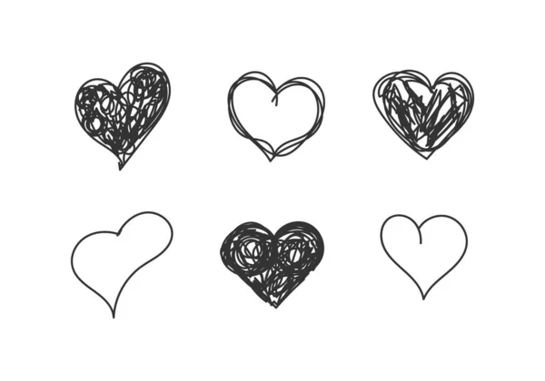 Diversos patrones de corazones. — Vector de stock