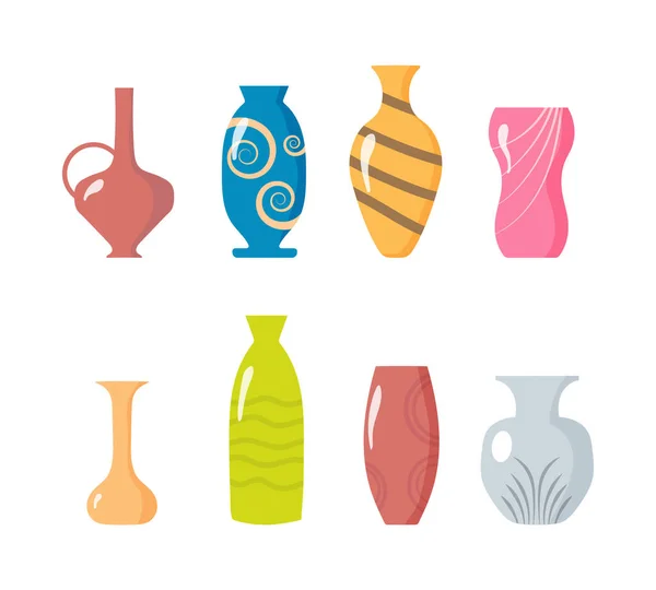 Kolekce keramických váz. — Stockový vektor