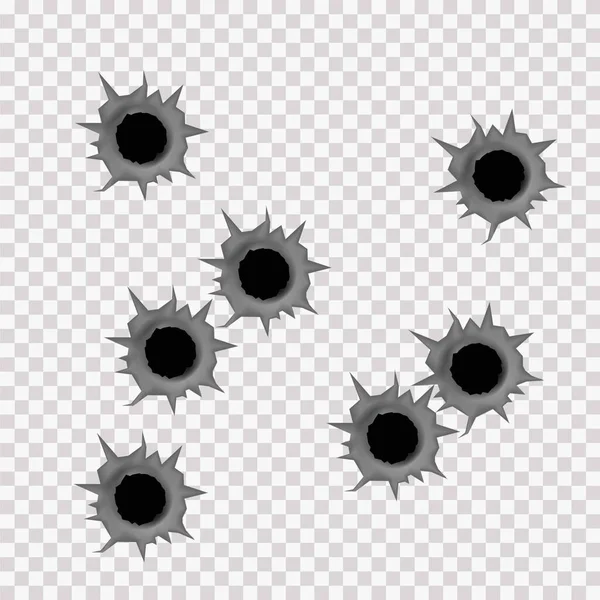 Realistic bullet holes.