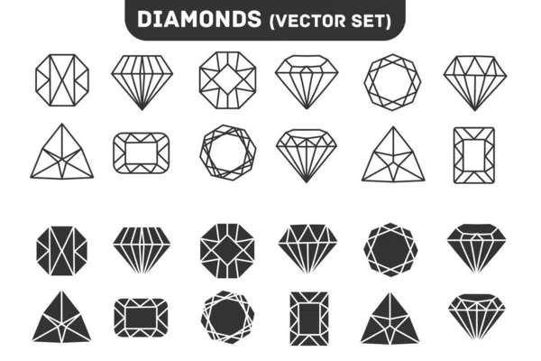 Diamant, smycken, gåvor. — Stock vektor