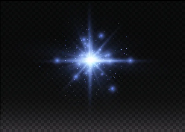 Leuchtend blauer Stern. — Stockvektor
