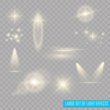 Açık sarı efektler.