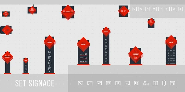 Conjunto de señalización . — Archivo Imágenes Vectoriales