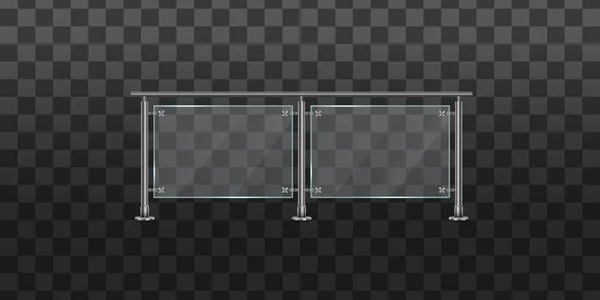 Glasgeländer, Geländer. — Stockvektor