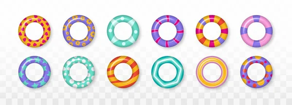 Rubber swim rings. — Stock Vector