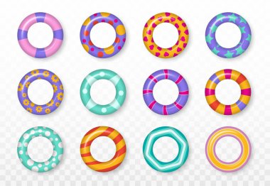 Lastik yüzme halkaları. 