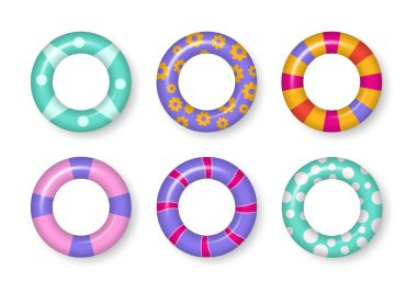 Lastik yüzme halkaları. 